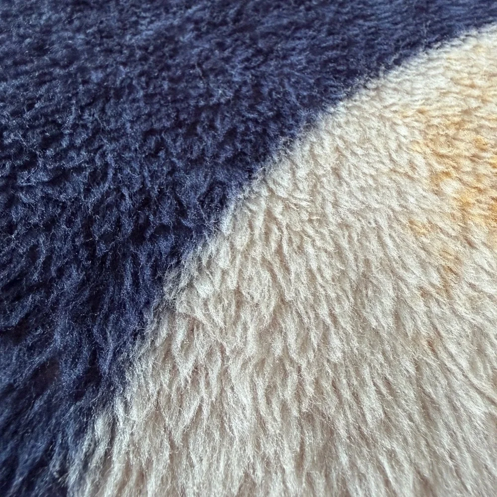 VTG Celestial Sunface Moon Stars Planets Cosmos Plush Blanket Whimsigoth 80x97